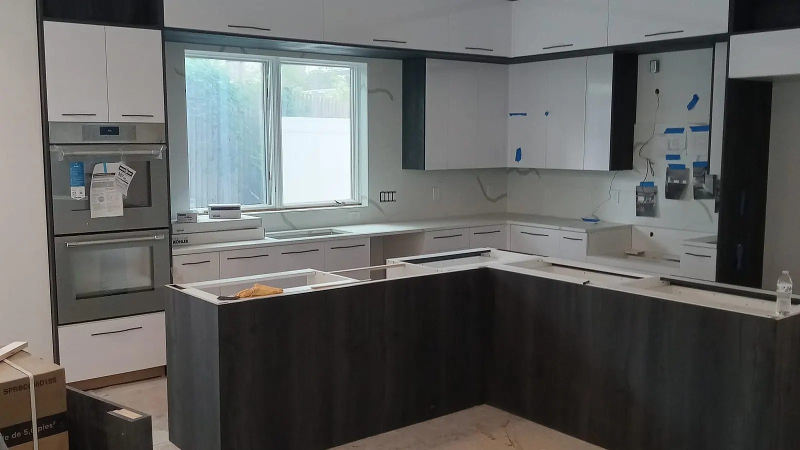 Remodeling contractor in Lynn, MA showing a kitchen remodel in progress